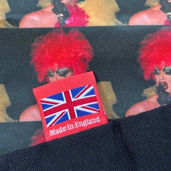 Claire Swindale Drag Queen Art Pillow Cover Red Yellow Black 23x22 - Picture 5 of 7